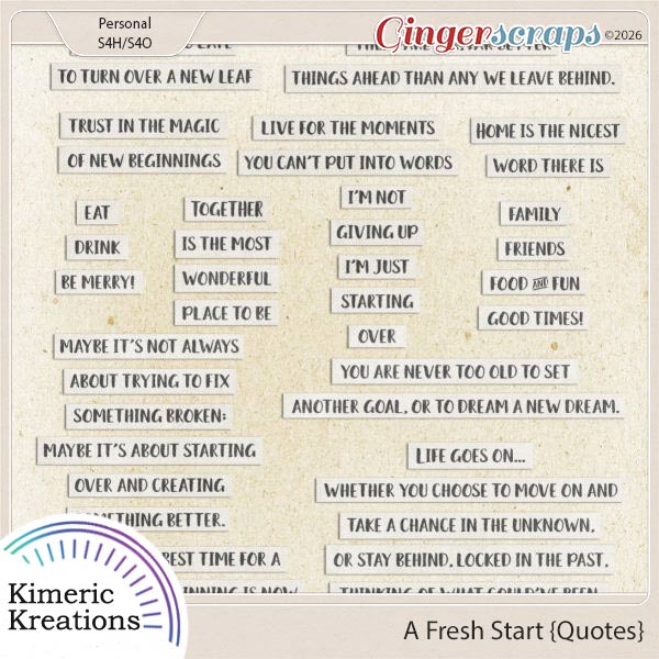 A Fresh Start Quotes by Kimeric Kreations