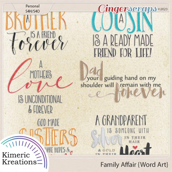 Family Affair Word Art 1 by Kimeric Kreations   