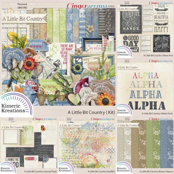 A Little Bit Country Collection Kimeric Kreations    