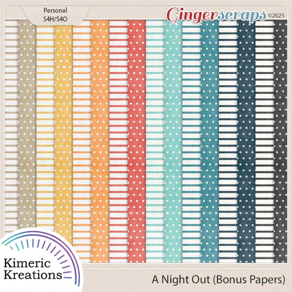 A Night Out Bonus Papers by Kimeric Kreations