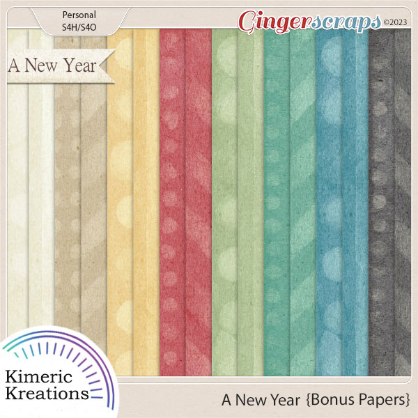 A New Year Bonus Papers by Kimeric Kreations