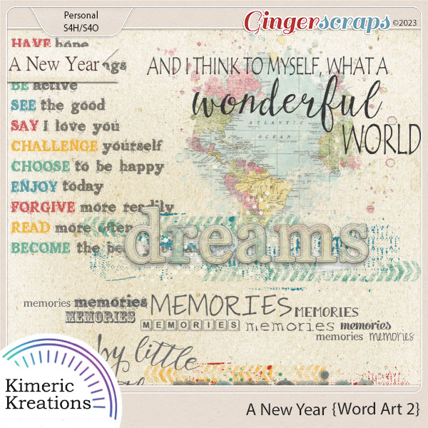A New Year Wordart 2 by Kimeric Kreations