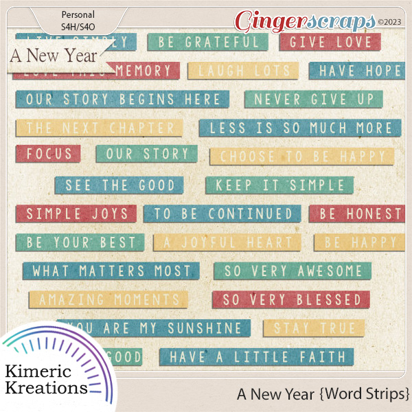 A New Year Wordstrips Kimeric Kreations