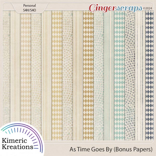 As Time Goes By Bonus Papers by Kimeric Kreations