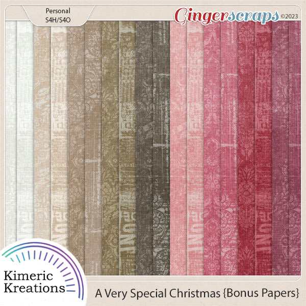A Very Special Christmas Bonus Papers by Kimeric Kreations