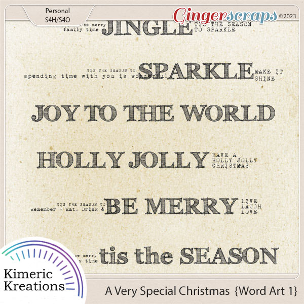 A Very Special Christmas Word Art 1 by Kimeric Kreations