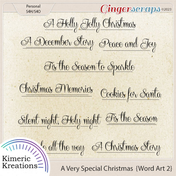 A Very Special Christmas Word Art 2 by Kimeric Kreations