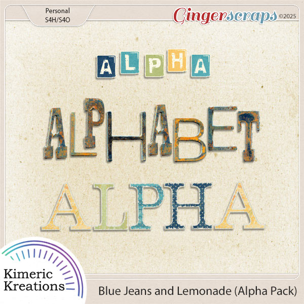 Blue Jeans and Lemonade Alpha Pack by Kimeric Kreations
