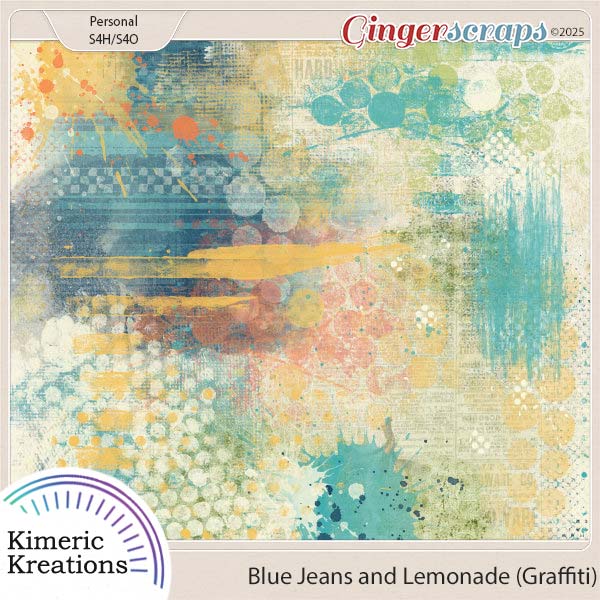 Blue Jeans and Lemonade Graffiti by  Kimeric Kreations