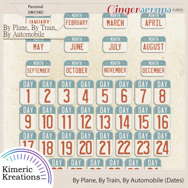 By Plane By Train By Automobile Dates by Kimeric Kreations