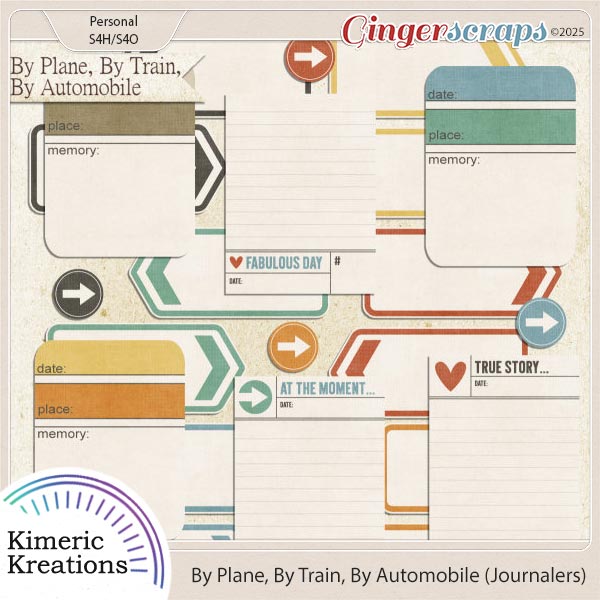 By Plane By Train By Automobile Journalers by Kimeric Kreations