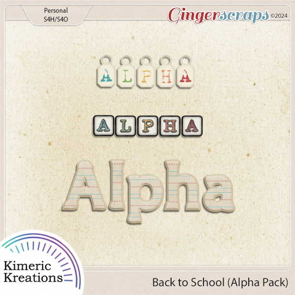 Back to School Alpha Pack by Kimeric Kreations