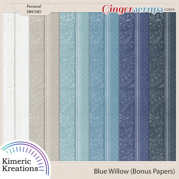 Blue Willow Bonus Papers by Kimeric Kreations