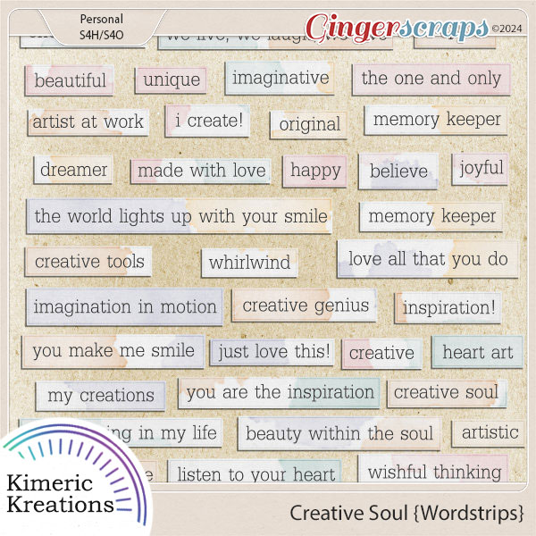 Creative Soul Word Strips by Kimeric Kreations