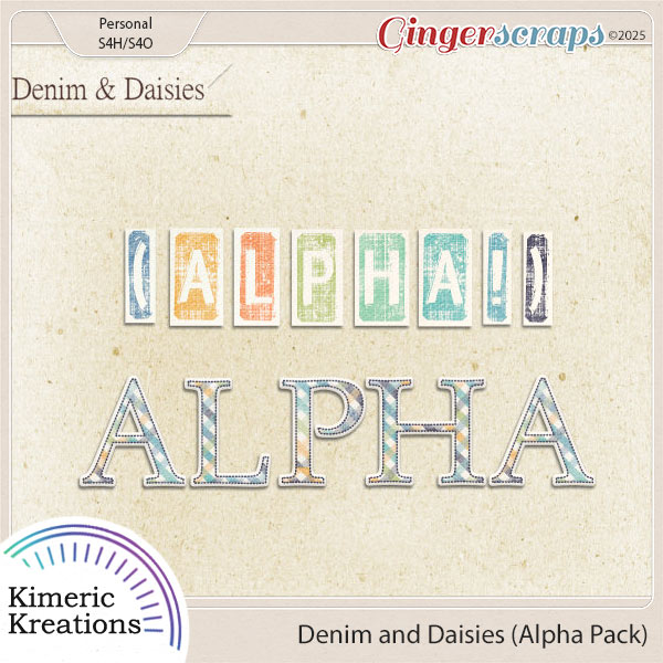 Denim and Daisies Alpha Pack by Kimeric Kreations