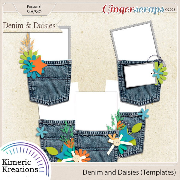 Denim and Daisies Templates by Kimeric Kreations