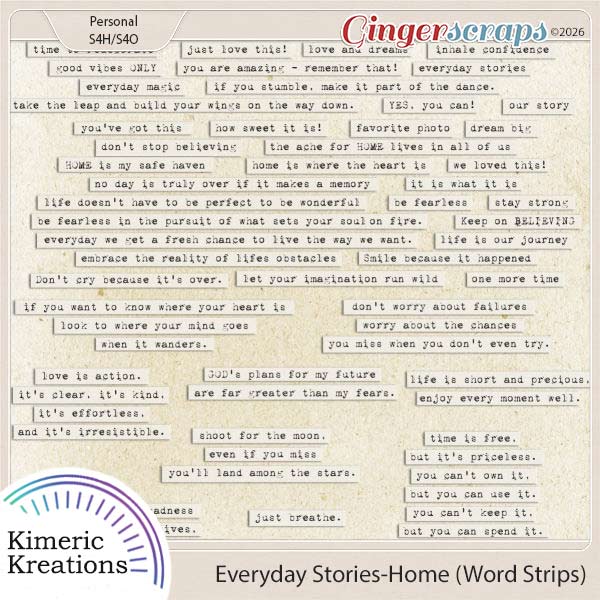 Everyday Stories Home Word Strips by Kimeric Kreations