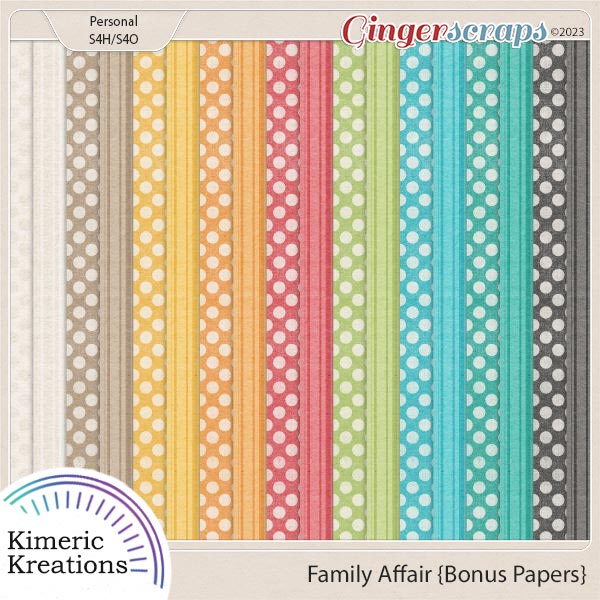 Family Affair Bonus Papers by Kimeric Kreations     
