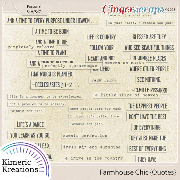 Farmhouse Chic Quotes by Kimeric Kreations 