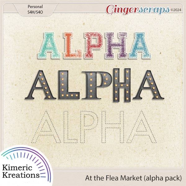 At the Flea Market Alpha Pack by Kimeric Kreations