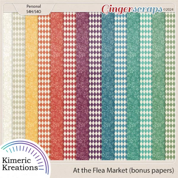 At the Flea Market Bonus Paper Pack by Kimeric Kreations