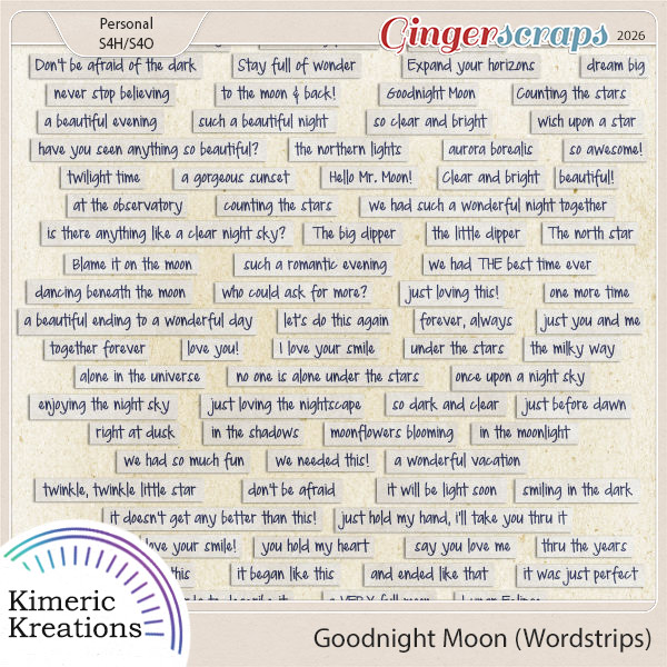 Goodnight Moon Wordstrips by Kimeric Kreations