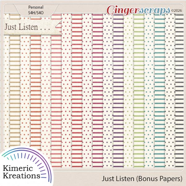 Just Listen Bonus Papers by Kimeric Kreations