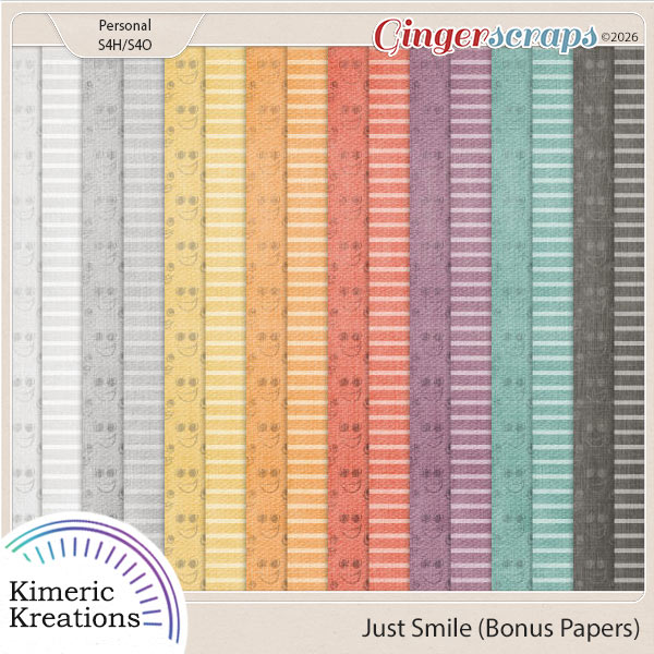 Just Smile Bonus Paper Pack by Kimeric Kreations