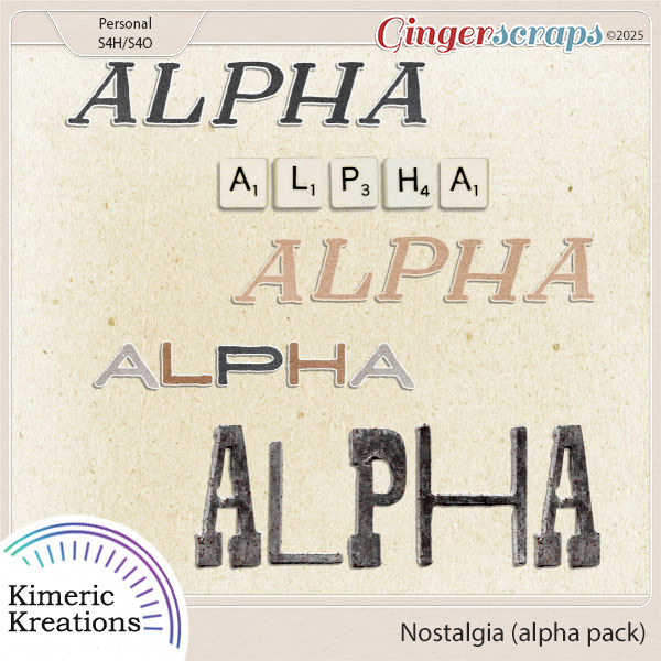 Nostalgia Alpha Pack by Kimeric Kreations