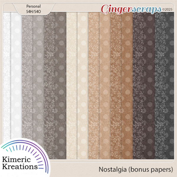 Nostalgia Bonus Papers by Kimeric Kreations