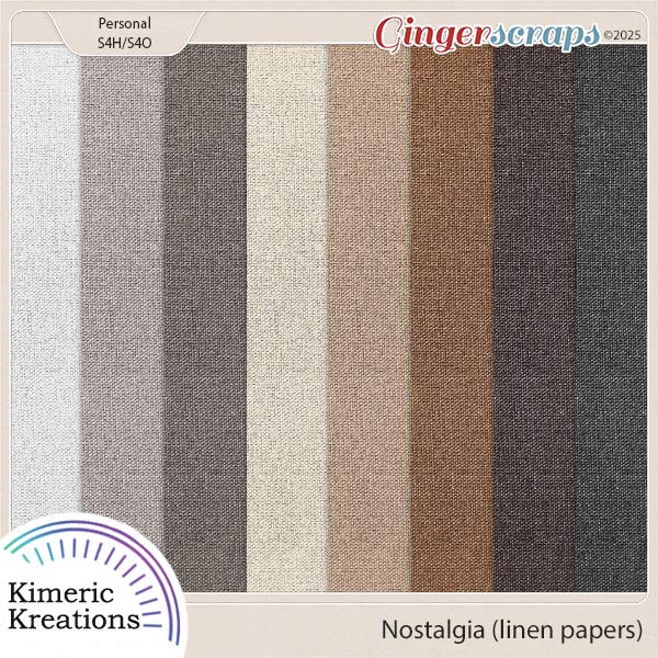 Nostalgia Linen Papers by Kimeric Kreations