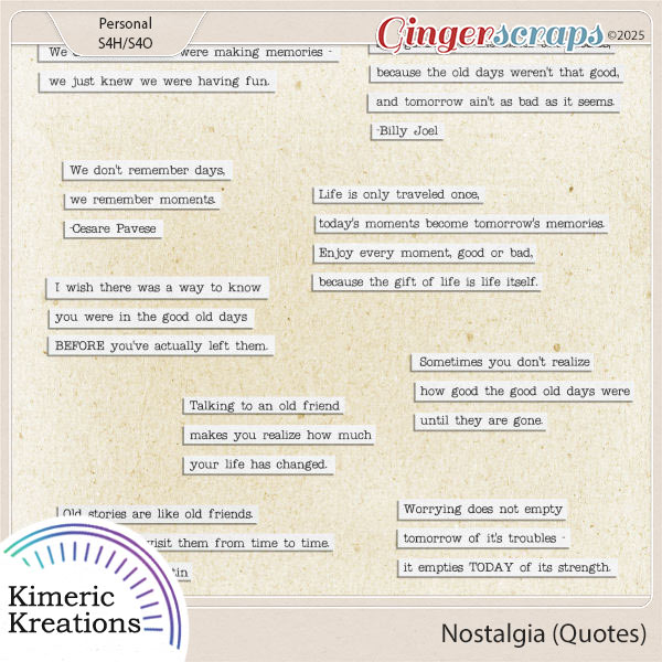 Nostalgia Quotes by Kimeric Kreations