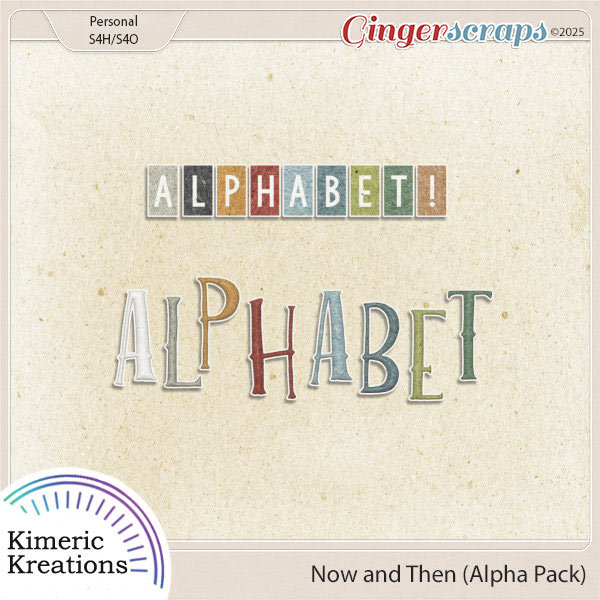 Now and Then Alpha Pack by Kimeric Kreations