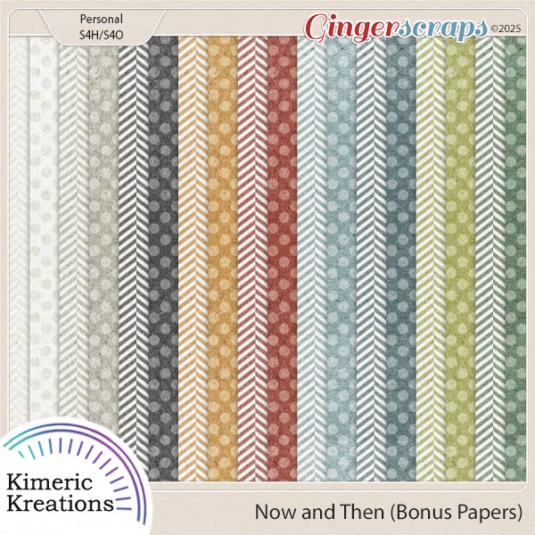 Now and Then Bonus Papers by Kimeric Kreations