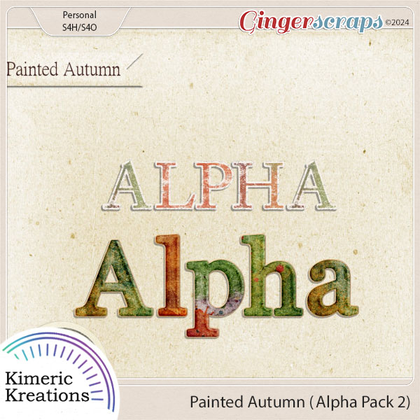 Painted Autumn Alpha Pack 2 by Kimeric Kreations