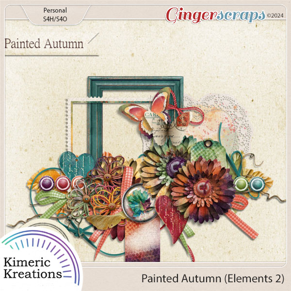 Painted Autumn Elements 2 by Kimeric Kreations