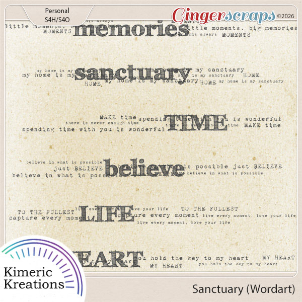 Sanctuary Word Art by Kimeric Kreations
