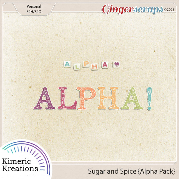 Sugar and Spice Alpha by Kimeric Kreations