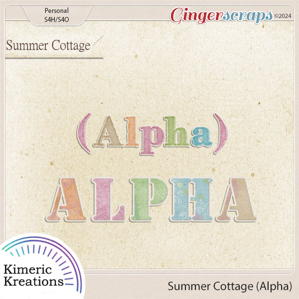 Summer Cottage Alpha Pack by Kimeric Kreations