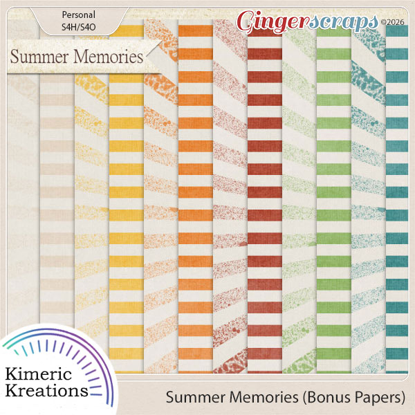 Summer Memories Bonus Papers by Kimeric Kreations