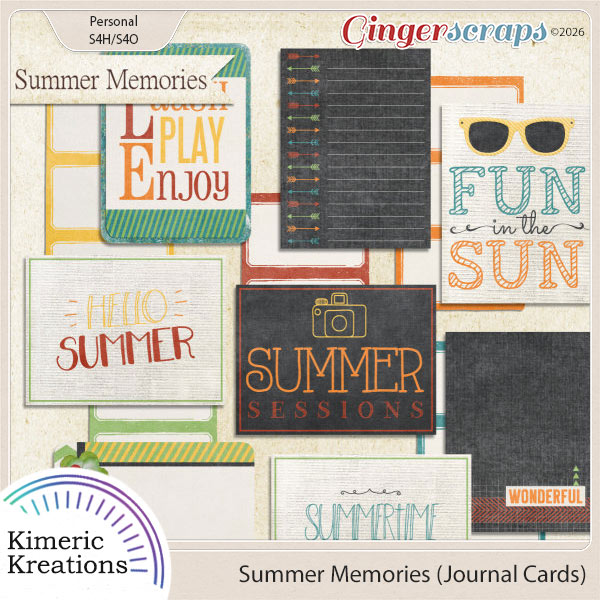 Summer Memories Journal Cards by Kimeric Kreations
