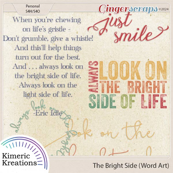 The Bright Side Word Art by Kimeric Kreations