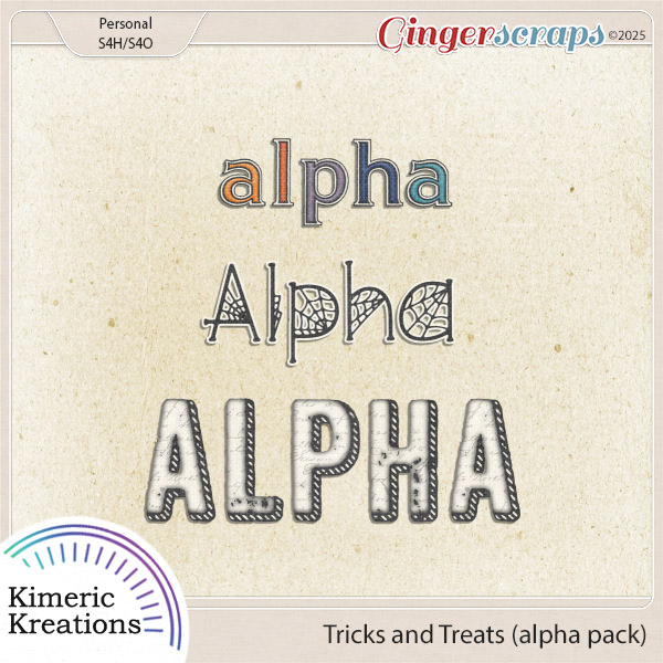 Tricks and Treats Alpha Pack by Kimeric Kreations