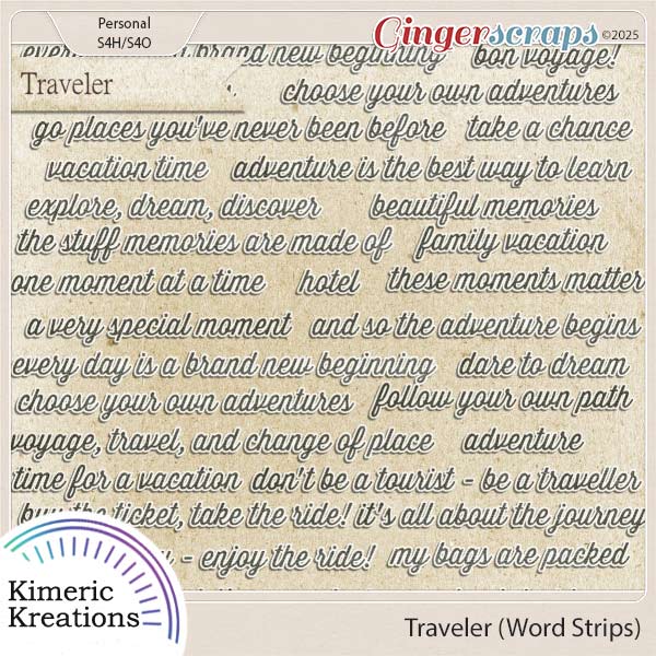 Traveler Word Strips by Kimeric Kreations