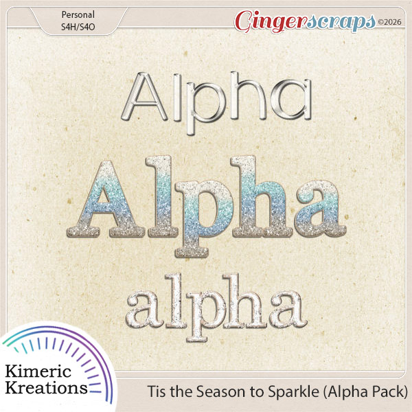 Tis the Season to Sparkle Alpha Pack by Kimeric Kreations
