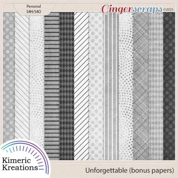 Unforgettable Bonus Papers by Kimeric Kreations