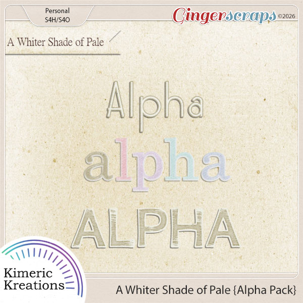 A Whiter Shade of Pale Alpha Pack by Kimeric Kreations