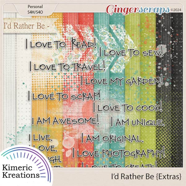 I'd Rather Be Extras by Kimeric Kreations