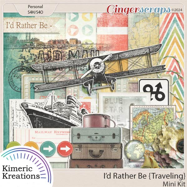 I'd Rather Be Traveling Mini Kit by Kimeric Kreations