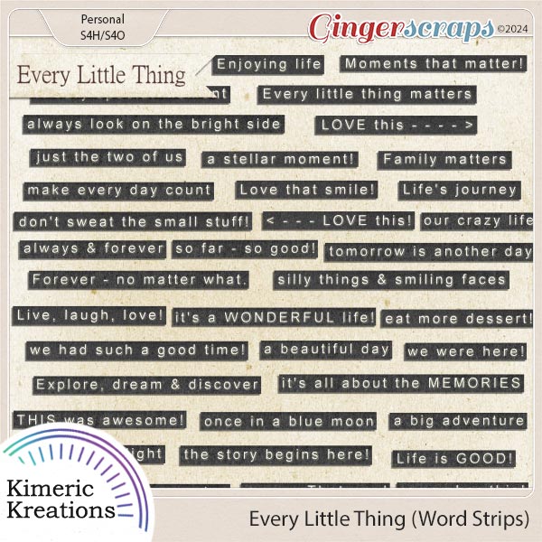 Every Little Thing Word Bits by Kimeric Kreations